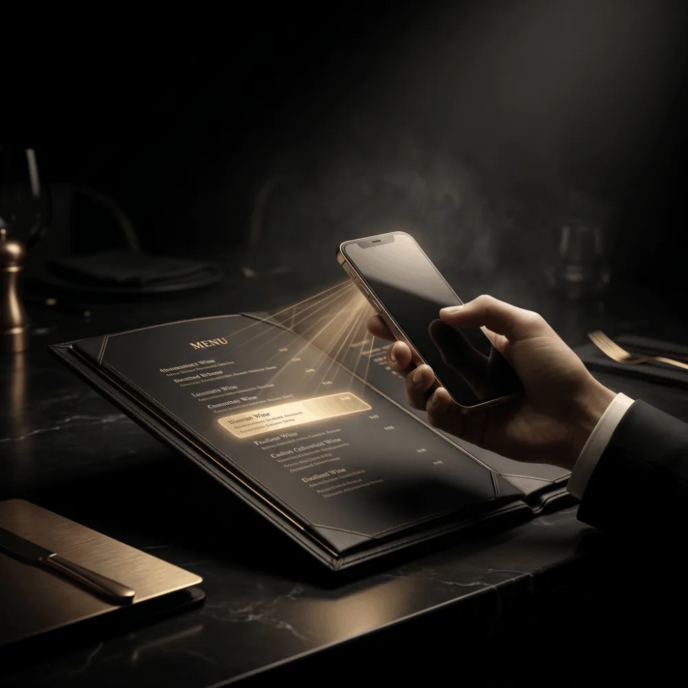 Restaurant Menu in Smart Wine Cellar