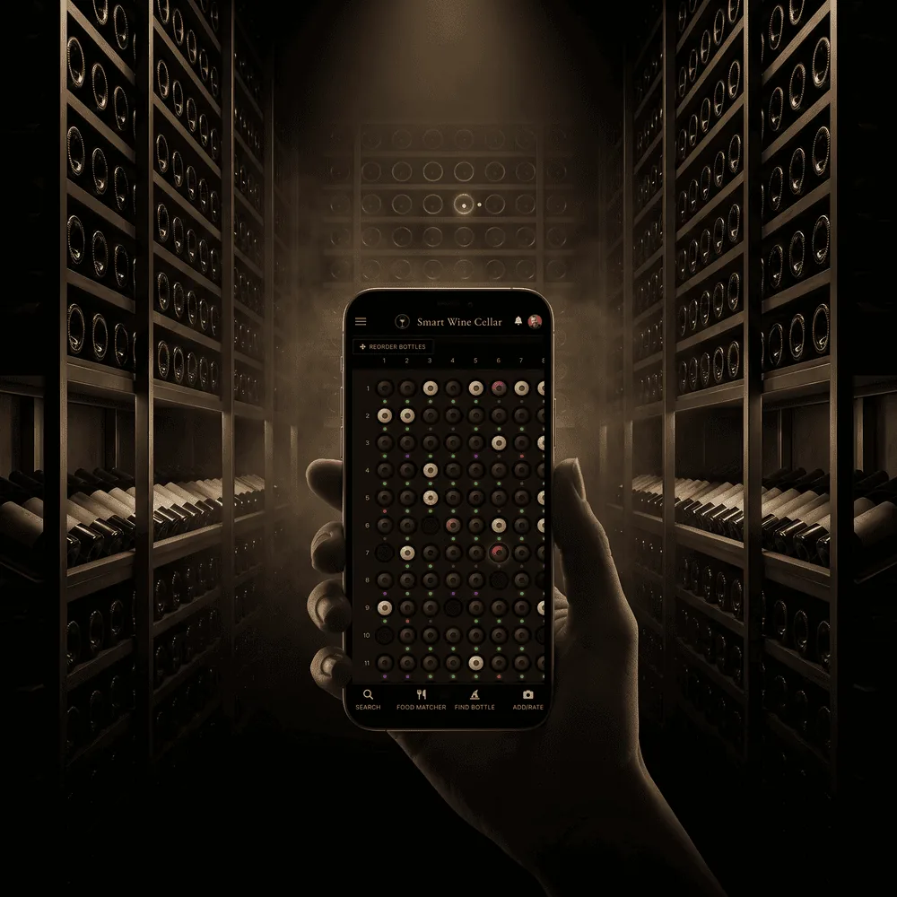Virtual Wine Rack in Smart Wine Cellar